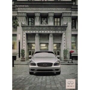 2003 The Infiniti Q45 car silver architecture art Photo Pinup Poster Print Ad